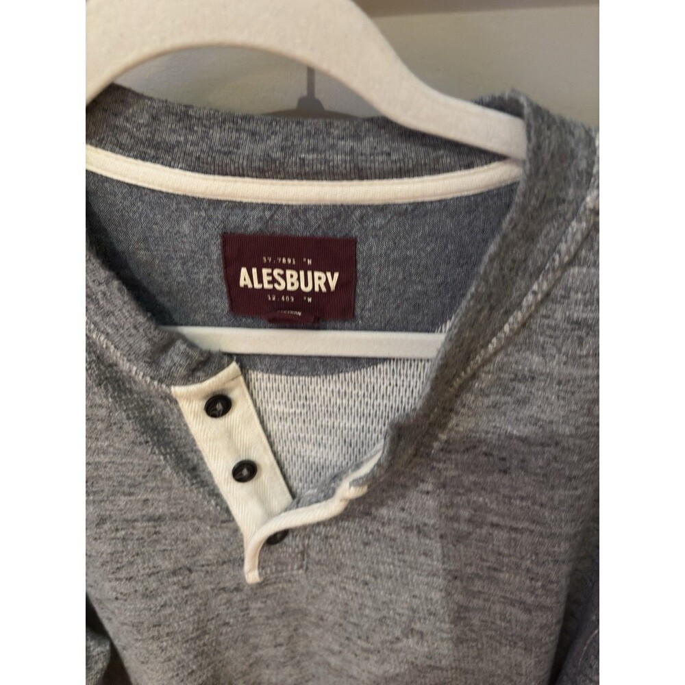 Alesbury Men's Heritage Style Henley Thermal Shirt Sz XL Gray 1/4 Zip Elevarted - Picture 7 of 12